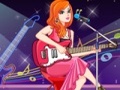 Dedicated guitar girl play online