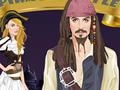 Pirates of the Caribbean: dress up as Captain Jack Sparrow and Elizabeth play online