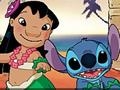 Lilo and Stitch fun relaxing on the beach play online