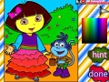 Coloring pages for kids Dora the Explorer play online